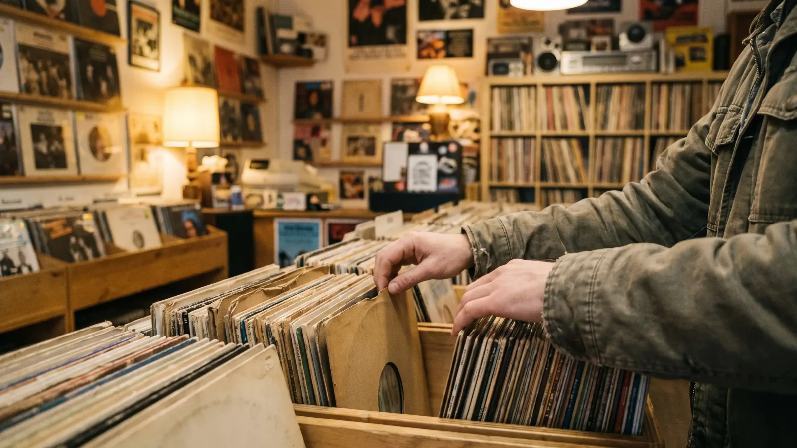 Explorer des vinyles chez un disquaire indépendant pour découvrir de nouveaux artistes